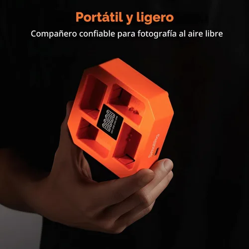 Vista 3 de SmallRig Chager NP-FZ100 de 4 ranuras y batería USB-C NP-FZ100 (paquete de 4)