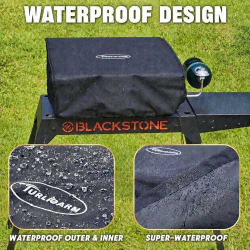 Vista 3 de Cubierta para parrilla Blackstone de 17 pulgadas de alta resistencia, tela Oxford 600D impermeable, cubierta protectora impermeable compatible