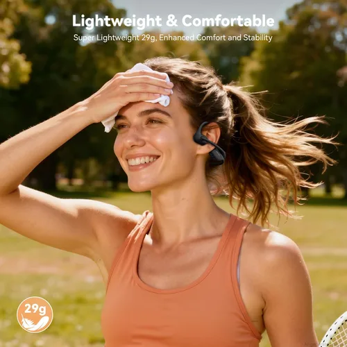 Vista 6 de Auriculares de oreja abierta con micrófono, auriculares Bluetooth de doble conexión con micrófono (cancelación de ruido AI), auriculares Bluetooth