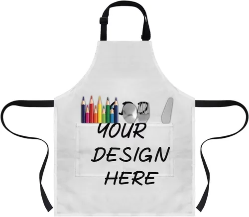 Vista 16 de Cozeyat Delantales de cocina para niños y niñas, delantales de pintura con bolsillos, delantales ligeros con correa ajustable