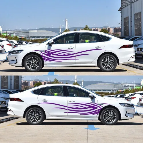 Vista 9 de Calcomanías autoadhesivas para carrocería de automóvil, calcomanías autoadhesivas a rayas para automóviles, SUV, camionetas y camiones, paquete de 2