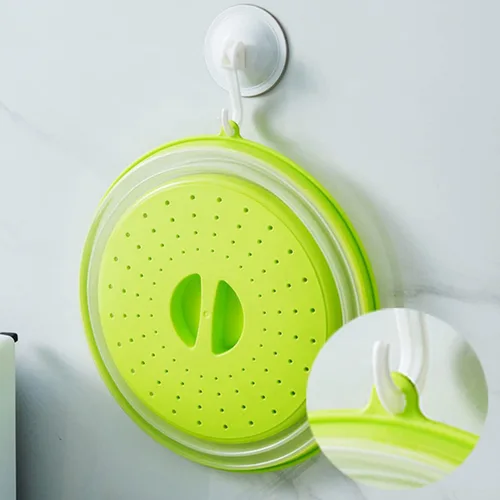 Vista 4 de Funda plegable para microondas de EE. UU., con diseño de gancho, funda para microondas multiusos, cubierta plegable para platos de alimentos, sin