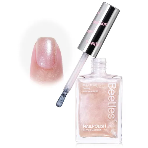 Vista 16 de Beetles - Esmalte de uñas morado – Violeta nublado de 0.51 onzas líquidas, esmalte de uñas morado pastel con purpurina de secado rápido para uñas