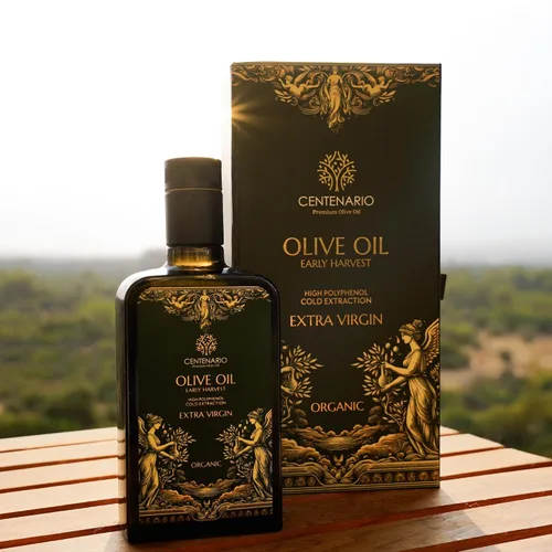 Vista 4 de Aceite de Oliva Extra Virgen Centenario Rico en Polifenoles, Aceite de Oliva Orgánico Prensado en Frío, Aceite de Oliva Bebible Rico en Polifenoles