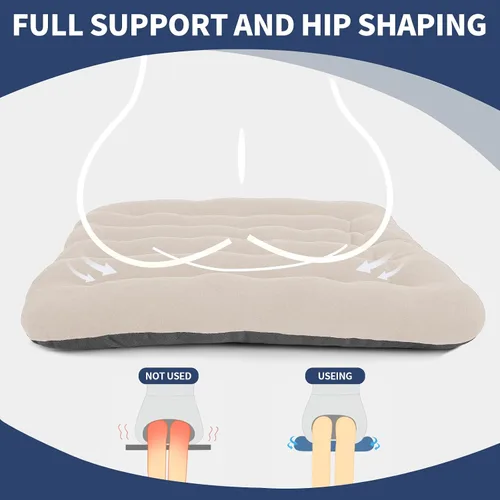 Vista 4 de BUYUE Good Support - Cojín acolchado para silla de oficina, terciopelo suave, cómodo, antideslizante, para escritorio de computadora, silla