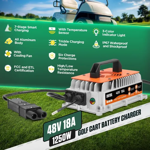 Vista 2 de CMTOOL Cargador de batería para carrito de golf de 48V 18AMP para Yamaha