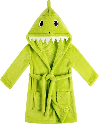 Vista 8 de Bata de baño suave con capucha de tiburón para niños y niñas, con capucha de animal Albornoz Blue Shark
