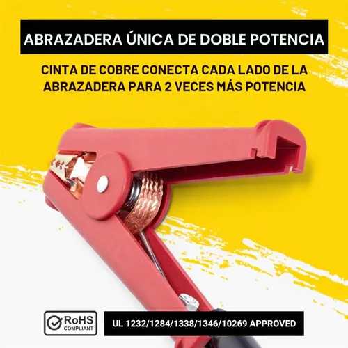 Vista 5 de Spartan Power - Cables de puente de repuesto para batería de coche de alta resistencia - Reemplazos de extremos de abrazadera para cables