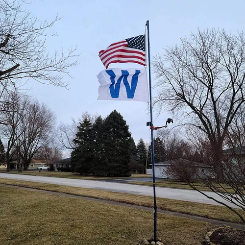Vista 6 de Bandera de poliéster Chicago Wrigley Field W Win de 3 x 5 pies con ojales de latón