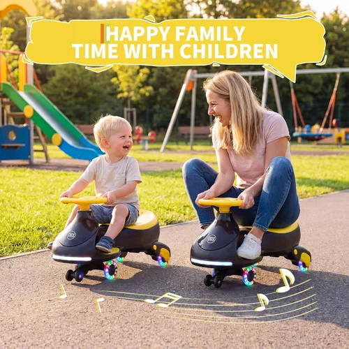 Vista 2 de GarveeLife 12V Electric Wiggle Car with Pedal for Kids, Black