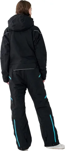 Vista 2 de XUQNAGG Traje de esquí de una pieza para mujer, resistente al viento, impermeable, cálido, transpirable, desmontable, para deportes de nieve
