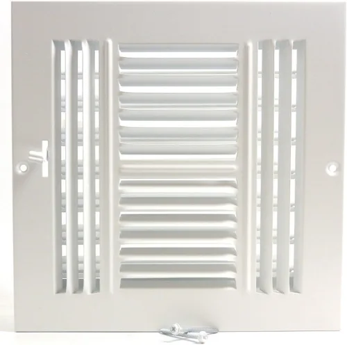 Vista 40 de HVAC Premium Rejilla de Suministro de Aire de 1 Vía de 10'' X 6'' - Tapa de Ventilación y Difusor - Cara Plana Estampada - Blanco