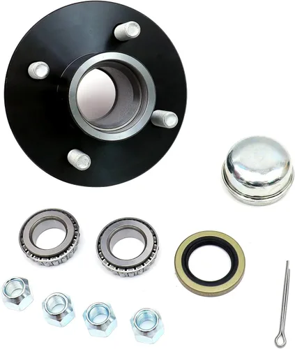 Vista 10 de Kit de cubo de remolque, 5 pernos en círculo de 4-1/2 pulgadas, para eje de 2,200 libras, incluye rodamientos de diámetro interior de 1-1/16
