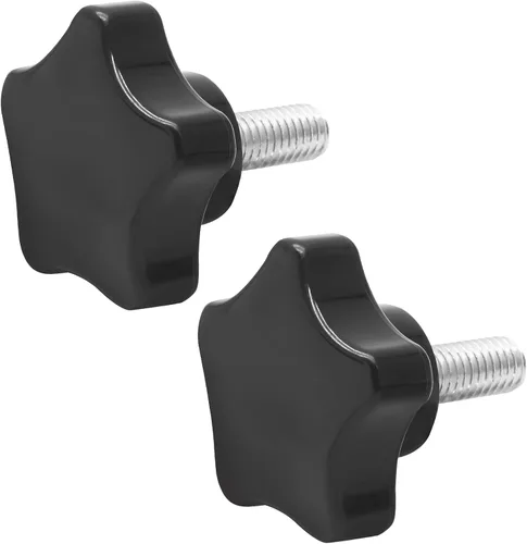 Vista 23 de 6 Piezas de Pomo de Estrella Roscado de M4 x 20mm, Manija de Perilla de Sujeción en Forma de Hexágono de Plástico para Reemplazo de Base de Paraguas