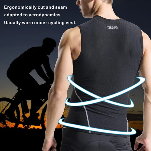 Vista 5 de bpbtti Ropa interior sin mangas para hombre, de alta absorción, para ciclismo, correr, de secado rápido, ligera, para deportes
