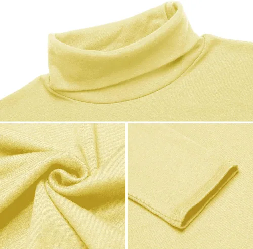 Vista 42 de Camiseta de manga larga para hombre, ajustada, ligera, con cuello de tortuga