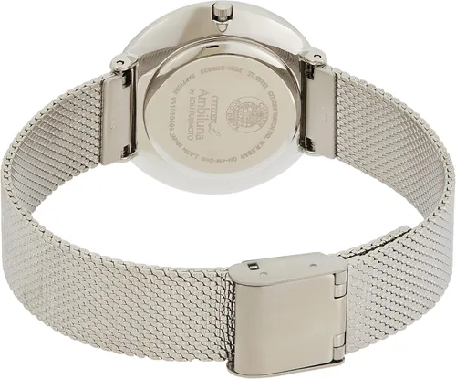 Vista 2 de Citizen Eco-Drive Ambiluna, caja de acero inoxidable plateada con diamante incrustado, reloj de señoras - EM0640-82D