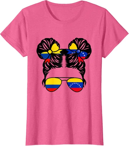 Vista 64 de Camiseta Half Colombian Half Venezolan Girl Colombia Kids Heritage, Gris