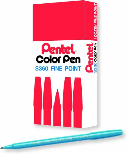 Vista 32 de Pentel Arts - Bolígrafo de color, beige, caja de 12 unidades (S360-124)