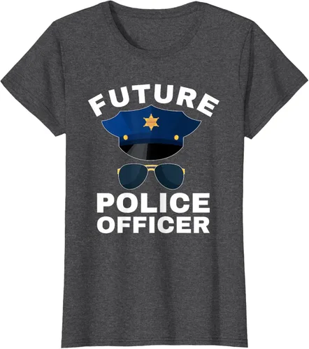 Vista 3 de Camiseta de policía para niños con texto en inglés «Proud Cop Dad»