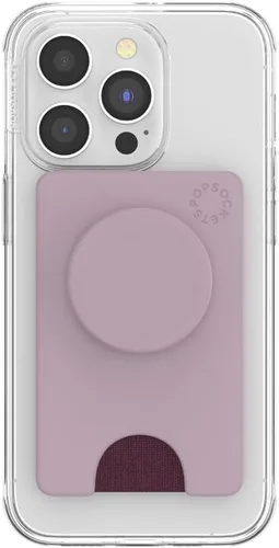 Vista 4 de Cartera para teléfono PopSockets con soporte expandible, tarjetero para teléfono - Rosa suave Rosa rubor