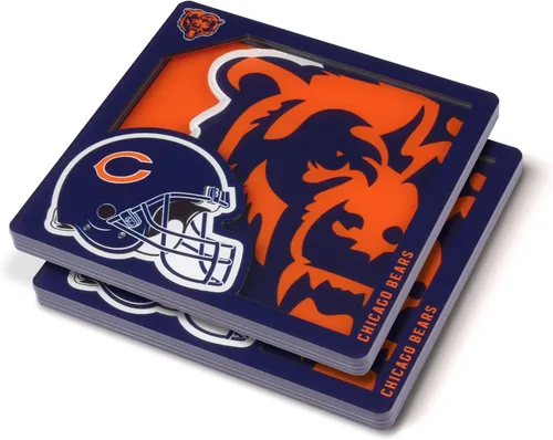 Vista 30 de YouTheFan NFL - Posavasos de la serie de logotipos en 3D