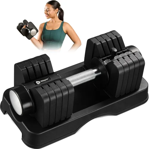 Vista 9 de Lifepro Adjustable Dumbbells Set – Quick Adjustment, Anti Slip Handle – Space Saving & Strength Training Weights for Home Gym Exercise & Fitness