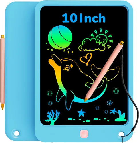Vista 10 de KOKODI Tableta de escritura LCD para niños de 10 pulgadas, juguetes para niños y niñas de 3, 4, 5, 6, 7, 8 años, tablero de garabatos colorido