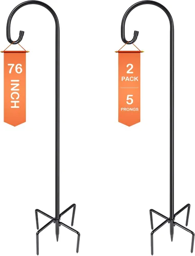 Vista 18 de Shepherd-Hooks Adjustable for Bird-Feeder Lantern Plant-Hook Garden-Stake - Plant Stand Hanger for Outdoor Flower Basket, Bird Feeder Hanger