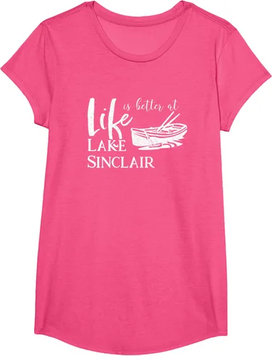 Vista 19 de Life is Better at Lake Sinclair Georgia Camiseta Negro