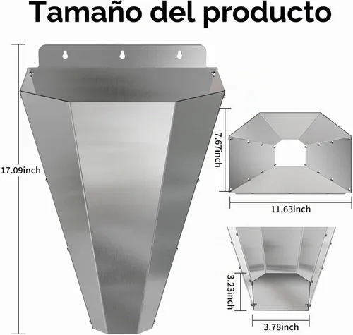 Vista 2 de Cono de pollo grande para carnicería, conos de acero inoxidable