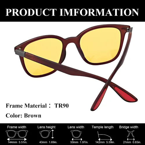 Vista 7 de SIPHEW Gafas de visión nocturna para mujereshombres lentes polarizados de conducción nocturna que reducen el deslumbramiento para la noche