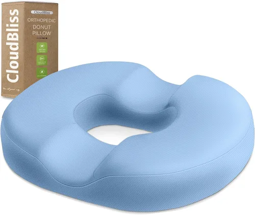 Vista 10 de Cojín de Asiento para Hemorroides en Forma de Dona Negro