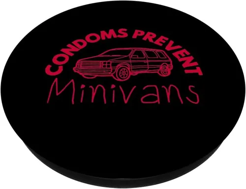 Vista 2 de Condoms Prevent Minivans Funny Sarcastic Men Women PopSockets Swappable PopGrip