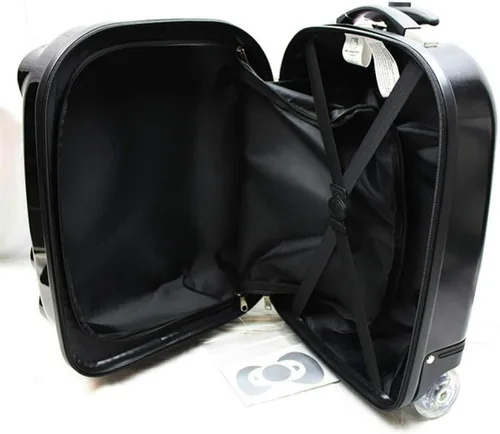 Vista 5 de Hello Kitty 18 "Rolling ABS bolsa de equipaje duro caso - Silver Face Bow