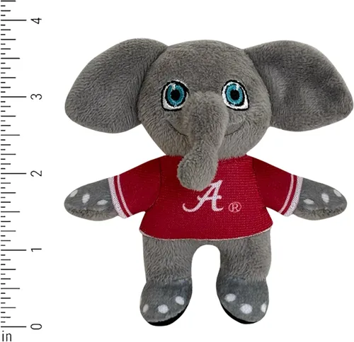 Vista 6 de Bobbi-Dobbiez - Peluche de peluche de la Universidad de Alabama Big Al, se fija a mochilas, bolsos, zapatos, botellas de agua y más