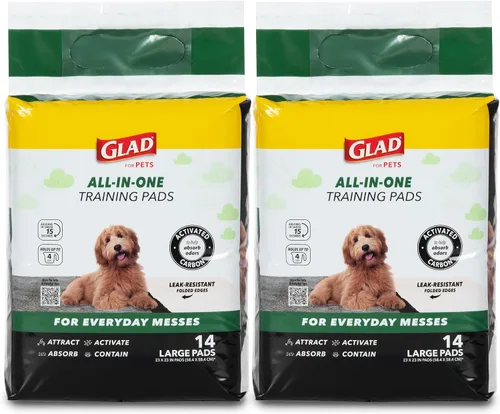 Vista 7 de Glad Almohadillas para cachorros de carbón negro para mascotas, almohadillas desechables súper absorbentes para orina de perro, almohadillas
