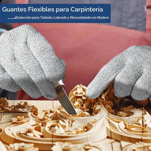 Vista 5 de Dowellife Guantes resistentes a los cortes A9 de máxima protección, guantes de cocina y chef de grado alimenticio para preparación de alimentos Gris