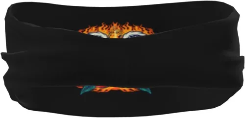 Vista 5 de Heart Angel Fiery with Red Rose Blooms Headband for Men Women Sports Sweatband for Fitness Exercise Moisture Wicking Running Basketball Yoga