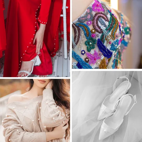 Vista 7 de Máquina de ajuste de perlas, herramientas de prensa manual con 5 tamaños de perlas blancas redondas, remaches para decorar ropa, vestidos, bolsos