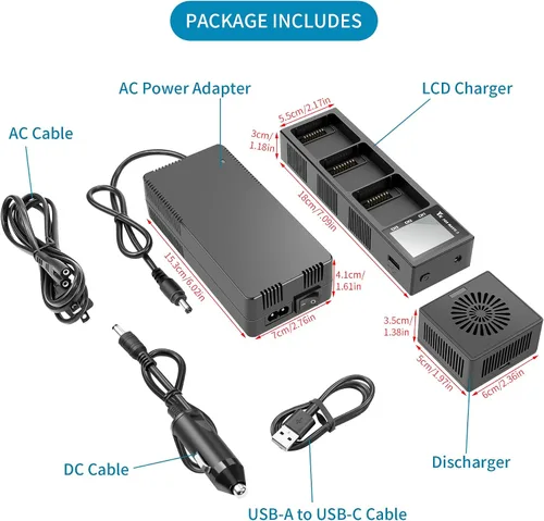 Vista 8 de Hanatora Multi Function Charger with Storage Charge,Discharge for DJI Mavic 3 Series Battery,Wall & Car Parallel Charing hub for Mavic 3 Pro Classic