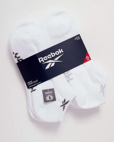 Vista 2 de Reebok Calcetines de cojín básicos transpirables de corte bajo para hombre paquete de 6