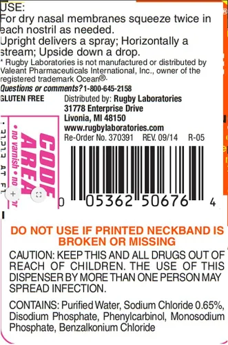 Vista 2 de Rugby Saline Spray hidratante nasal 1.5 oz (paquete de 3)