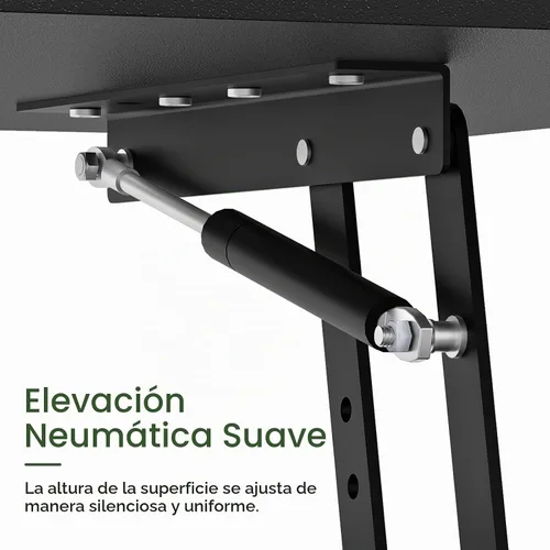 Vista 6 de CHOEZON Mesa auxiliar elevable de 40 pulgadas con 2 cajones, luces LED y almacenamiento, mesa central multiusos 4 en 1 con base flotante, para sala