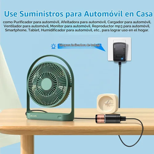 Vista 7 de Convertidor de 110V a 12V, adaptador de encendedor de cigarrillos para coche - Convertidor de CA a CC (110V-240V a 12V), adaptador de corriente