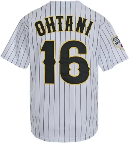 Vista 2 de BRFOX Camiseta de béisbol juvenil Ohtani #16 para niños, talla XS-XL