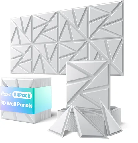 Vista 8 de ROOME Paneles decorativos 3D de 12 x 12 pulgadas, cortables y aptos para bricolaje, panel de pared de PVC resistente al fuego, modernos paneles