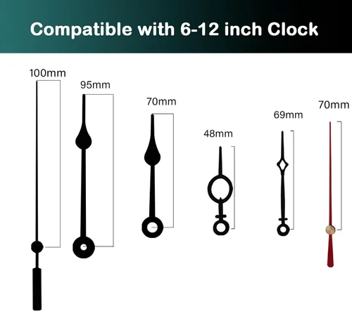 Vista 2 de Mejora tu proyecto de reloj de bricolaje con mecanismos de reloj silenciosos de eje largo - ¡Perfecto para paneles gruesos! Inspírate y crea una