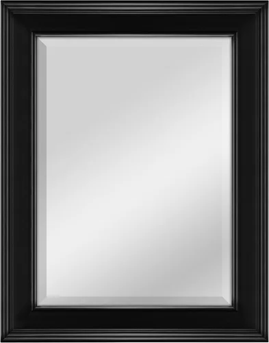 Vista 30 de MCS Simplicity - Espejo de pared grande de 21.5x25.5 pulgadas, espejo negro con detalle biselado, espejo para colgar en pared vertical u horizontal