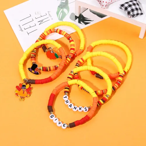 Vista 19 de Surfer Heishi - Pulseras apilables para mujer, apilables, de vinilo arcoíris, disco de arcilla, pulseras elásticas para la amistad, joyería bohemia